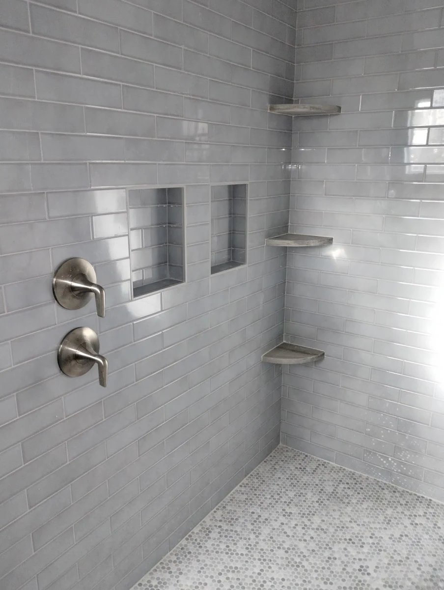 new fixtures gray bathroom tiles new fixtures gray bathroom tiles